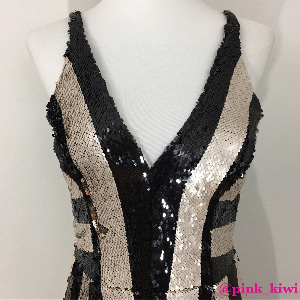 🆑 Dress the Population Margo Sequin Midi Dress - Picture 2 of 15